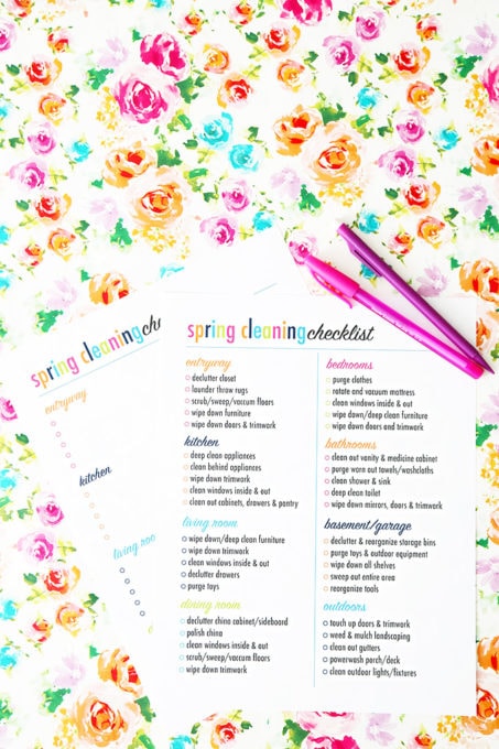 Spring Cleaning Checklist Free Printable