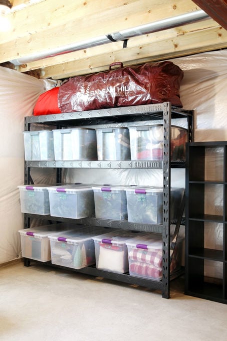 Organized Christmas Bins