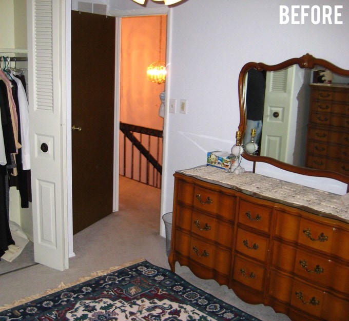 This is an incredible transformation of an entire home from ugly and outdated to light, bright, and beautiful! Pop over to the post to see the whole before and after home tour!