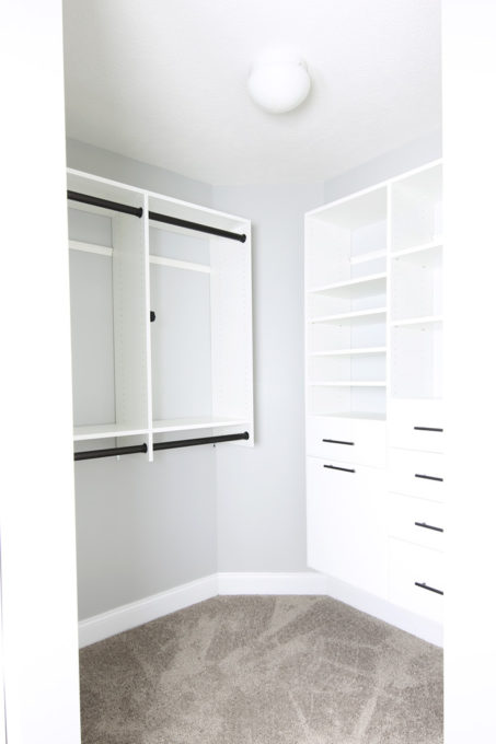 Empty Closet System, Organized Master Closet