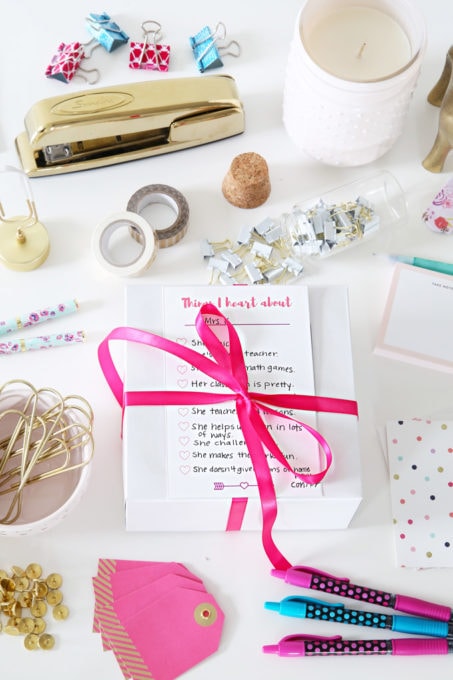 Valentine's Day Teacher Gift with Free Printable