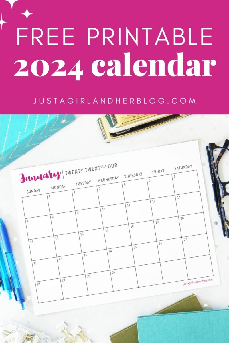Free Printable Calendar 2024