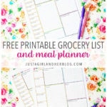 Shopping List and Meal Planner Free Printables