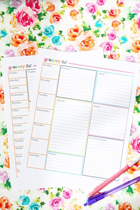Free Printable Grocery List