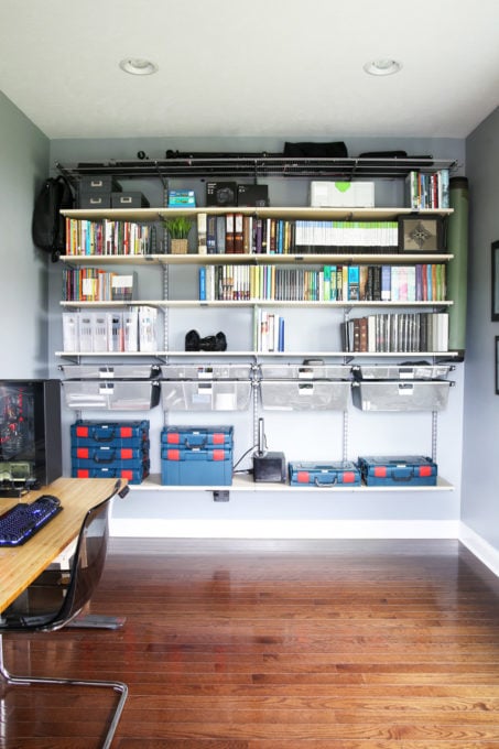 Elfa System in Organized Home Office