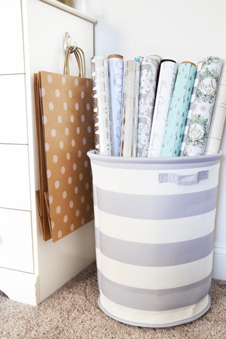Gift Wrap Organization