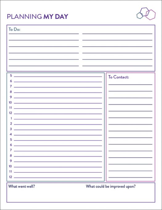 Planning My Day Printable for Time Blocking