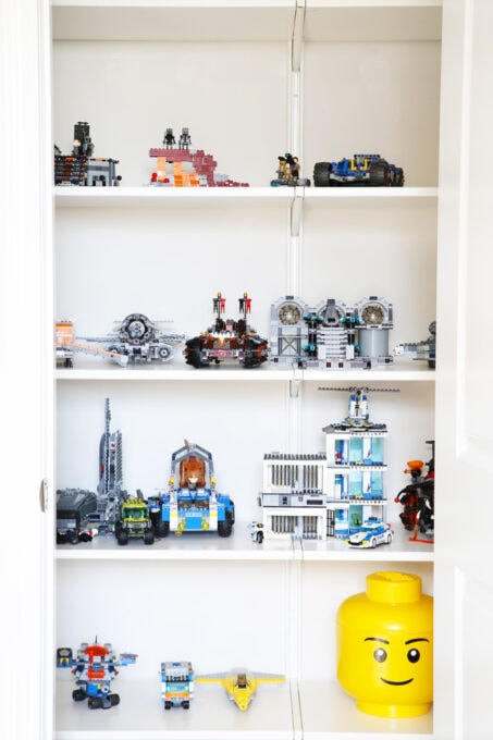 Closet with LEGO storage