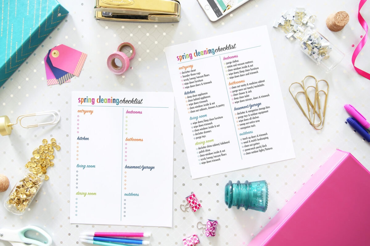 Two Spring Cleaning Checklists