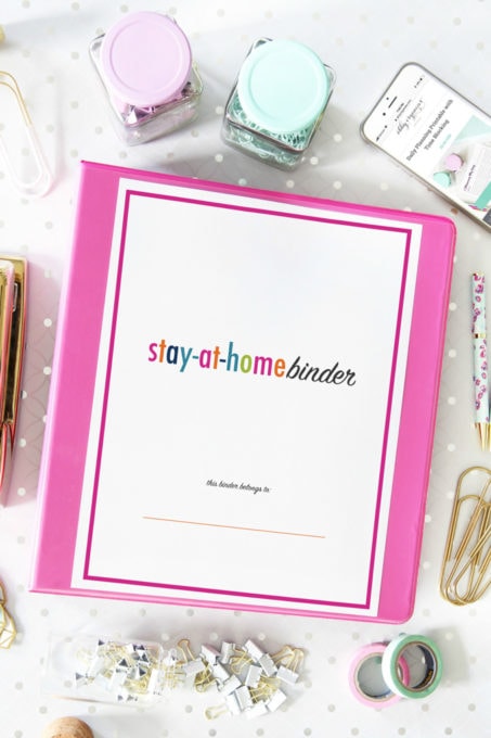 Printable Stay-at-Home Binder Cover