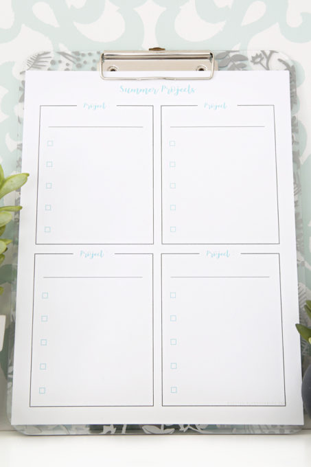 Summer Projects Planning Free Printables