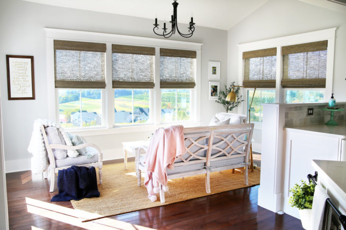 Sunroom Morning Room in a Ryan Homes Palermo with Craftsman Style Interior Window Trim