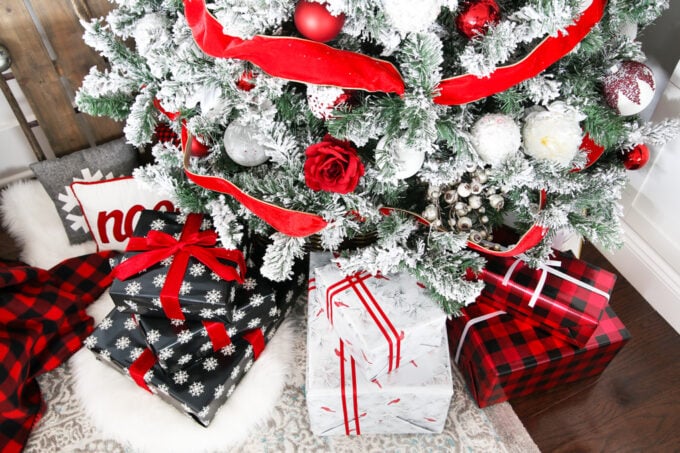 Wrapped Christmas Gifts Under the Tree