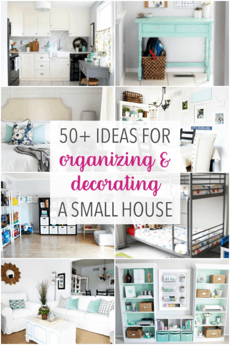 Get ideas for organizing and decorating a small house, townhouse, or condo in this helpful post that shows simple and practical DIY and organization projects that can help you maximize your space! | #smallspace #organization #townhouse #condo #smallhouse #smallspaces 50+ Ideas for Organizing and Decorating a Small House
