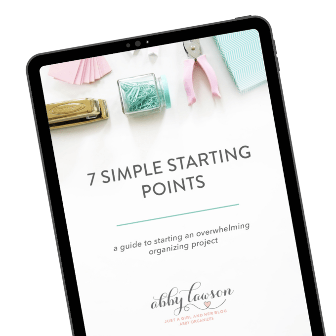 7 Simple Starting Points: A Guide to Starting an Overwhelming Organizing Project | justagirlandherblog.com