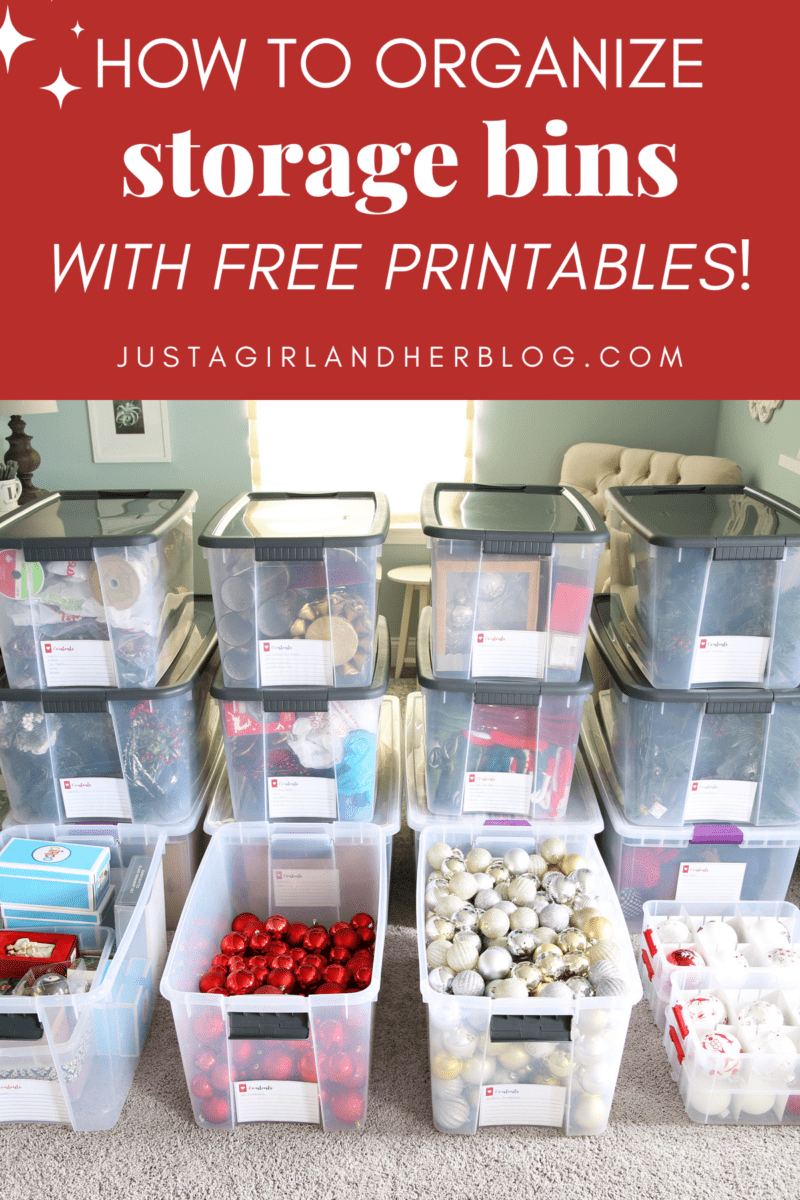 How to Organize Storage Bins (with Free Printables!)