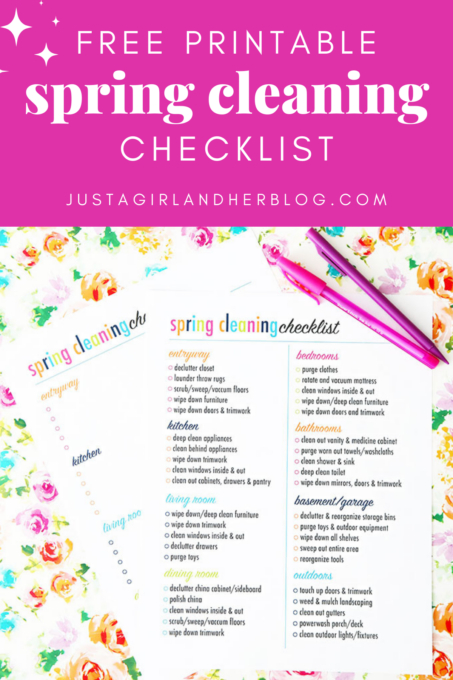 Free Printable Spring Cleaning Checklist