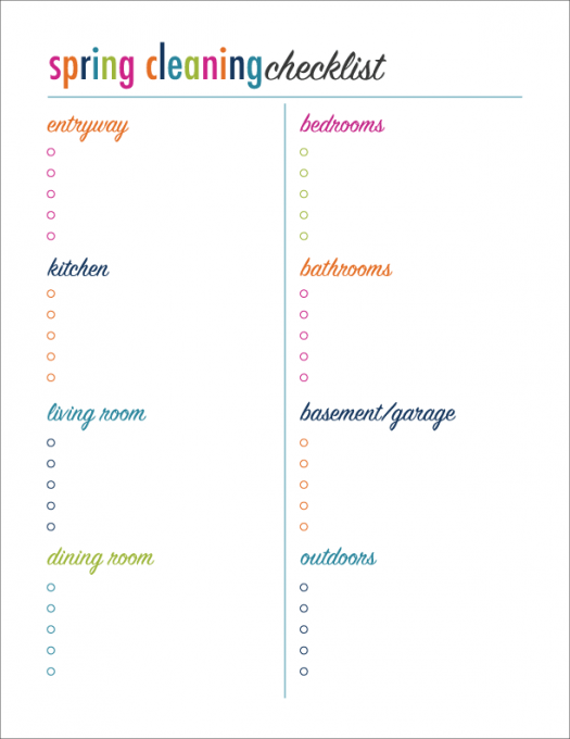 Love this bright, cheerful and simple spring cleaning checklist! Pop over to the post to snag the free printable!