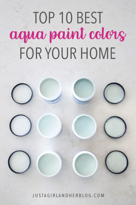 Aqua paint colors can be tough to sort through to find the perfect blend of blue and green for your space, so I'm sharing my 10 favorite aqua paint colors that will make any room feel soothing and serene! | #aqua #aquapaintcolors #aquapaint #mintpaint #mintpaintcolors #paintcolors #bestpaintcolors , Top 10 Best Aqua Paint Colors for Your Home